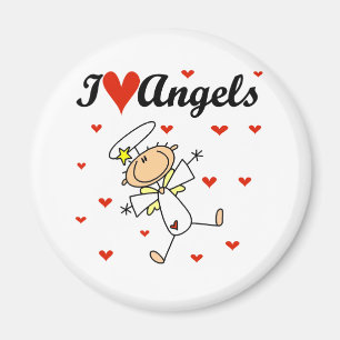 Ich liebe Engel T-Shirts und Geschenke Magnet