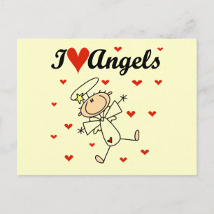 Ich liebe Engel T-Shirts und Geschenke Postkarte