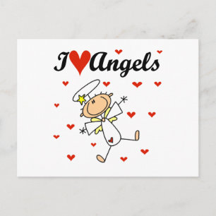 Ich liebe Engel T-Shirts und Geschenke Postkarte