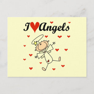 Ich liebe Engel T-Shirts und Geschenke Postkarte