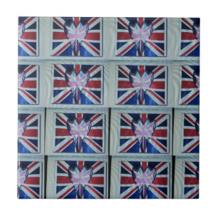 Ich liebe England Kunstprint Fliese