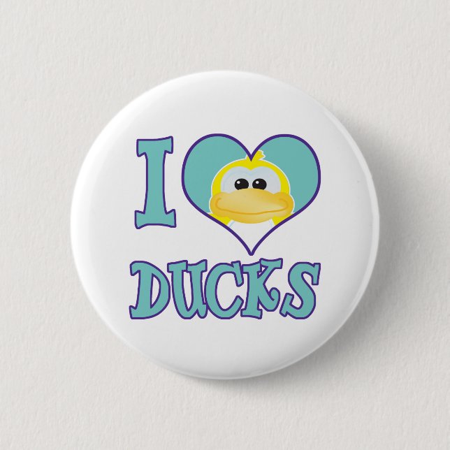 Ich liebe Enten Button (Vorderseite)