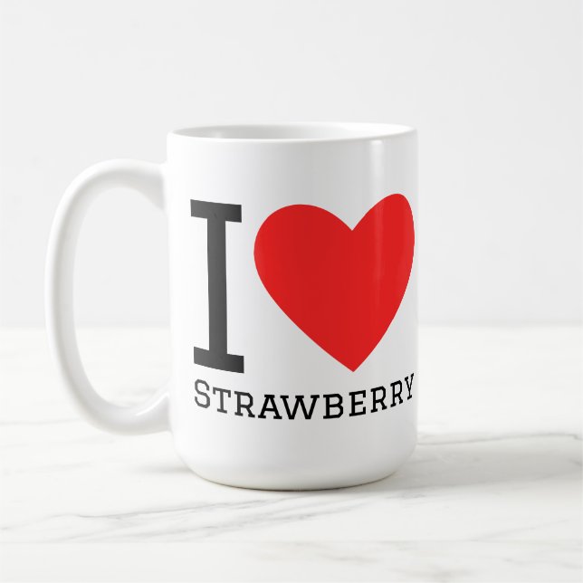 Ich liebe Erdbeere  Kaffeetasse (Links)
