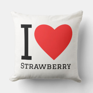 Ich liebe Erdbeere Kissen