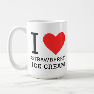 Ich liebe Erdbeereiscreme Kaffeetasse