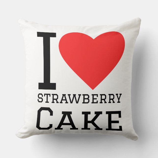 Ich liebe Erdbeerkuchen  Kissen (Vorderseite)