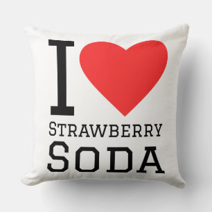 Ich liebe Erdbeersoda Kissen