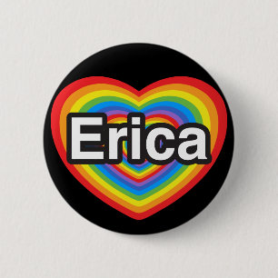 Ich Liebe Erica. Ich Liebe dir Erica. Herz Button