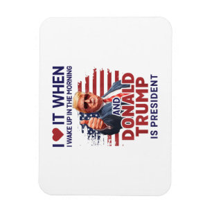 Ich Liebe es, als ich Weckte und Trump Präsident F Magnet