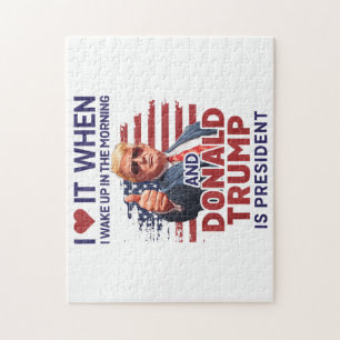 Ich Liebe es, als ich Weckte und Trump Präsident F Puzzle
