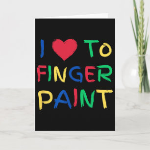 Ich liebe es, am Valentinstag mit dem Finger zu ma Karte