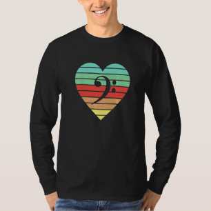 Ich liebe es, Bass-Musik zu spielen Bassist Herz B T-Shirt