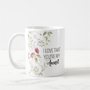Ich liebe es, dass du meine Tante bist – Blumige S Kaffeetasse
