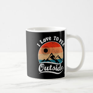 Ich liebe es, draußen zu pinkeln Retro Vintage-Wan Kaffeetasse