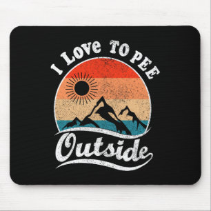 Ich liebe es, draußen zu pinkeln Retro Vintage Wan Mousepad