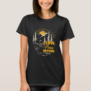 ich liebe es draussen zu pinkeln vintage retro wan T-Shirt