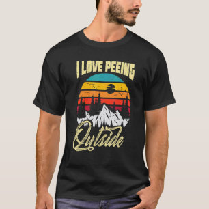 ich liebe es, draußen zu pinkeln Vintage Retro Wan T-Shirt