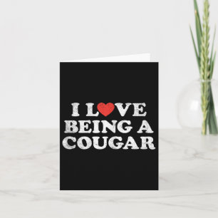 Ich liebe es, ein Cougar-Outfit Cougars Herz Heiße Karte