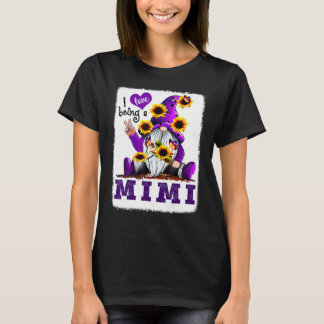 Ich liebe es, ein Mimi lila Gnom Sonnenblume Geble T-Shirt