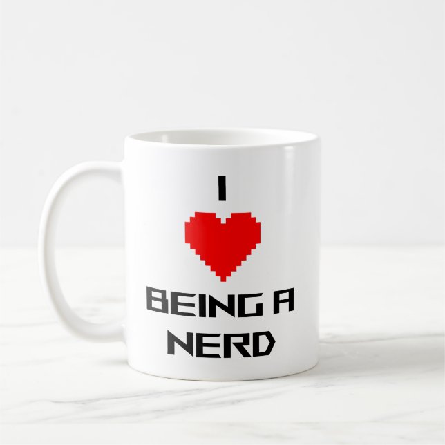 Ich liebe es, ein Nerd zu sein Kaffeetasse (Links)