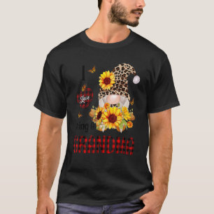 Ich liebe es, eine Großmutter-Gnom-Sonnenblumen-Le T-Shirt