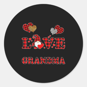 Ich liebe es, eine Oma-Gnome zu sein, passende Fam Runder Aufkleber