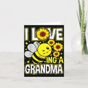 Ich liebe es, eine Oma-Sonnenblumenbiene zu sein, Karte