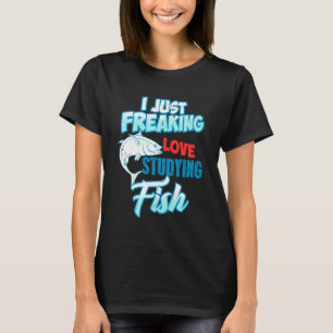 Ich liebe es einfach, Fische zu studieren, Meeresn T-Shirt