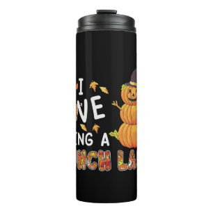 Ich liebe es, Halloween-Kürbiskostüm für die Mitta Thermosbecher