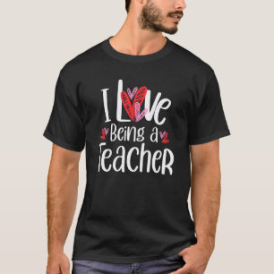Ich liebe es, Lehrer zu werden Schweiß Herz Lehrer T-Shirt