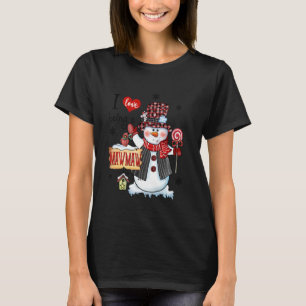 Ich liebe es, Mawmaw Schneemann Weihnachten Rot ka T-Shirt