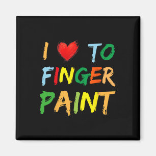 Ich liebe es, mit Fingern zu malen, ich male ein s Magnet