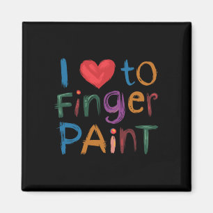 Ich liebe es, mit Fingern zu malen, ich male süße Magnet
