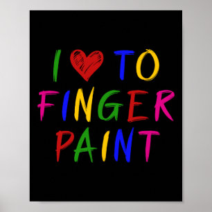 Ich liebe es, mit Fingern zu malen, ich male süße Poster