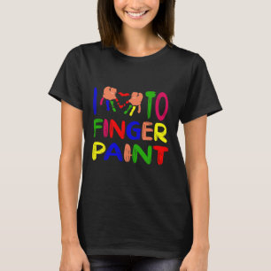 Ich liebe es, mit Fingern zu malen, ich male süße T-Shirt