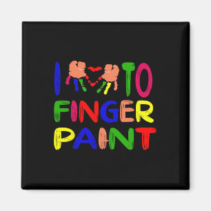 Ich liebe es, mit Fingern zu malen, ich male süßes Magnet