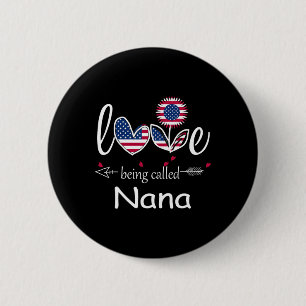 Ich liebe es, Oma USA-Flagge 4. Juli Unabhängigkei Button