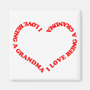 Ich liebe es, Oma zu sein, rotes Herz-Design für O Magnet