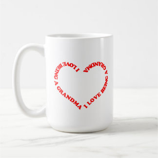 Ich liebe es, Oma zu sein, rotes Herzdesign für Om Kaffeetasse
