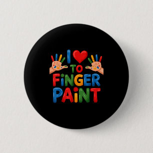 Ich liebe es, Paare mit Fingern zu malen Kunstlehr Button