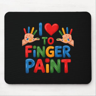 Ich liebe es, Paare mit Fingern zu malen Kunstlehr Mousepad