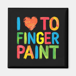 Ich liebe es, Valentinstag-Pärchen mit Fingern zu Magnet