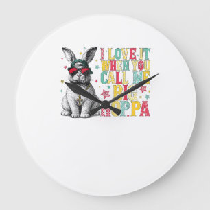 Ich liebe es, wenn du mich großer Hoppa Bunny Oste Große Wanduhr