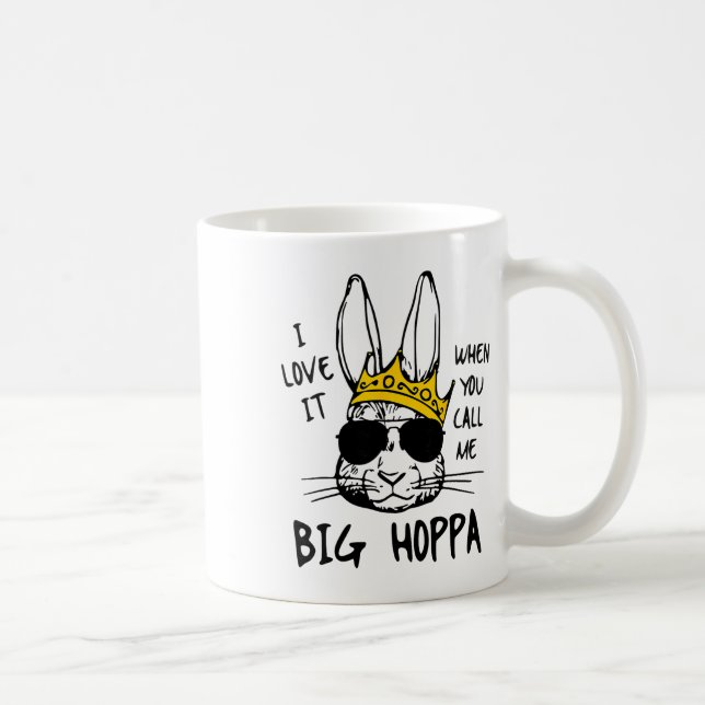 Ich liebe es, wenn du mich großer Hoppa-Bunny-Oste Kaffeetasse (Rechts)