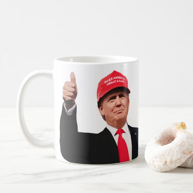 Ich Liebe es, wenn ich Donald Trump Weckte Präside Kaffeetasse (Mit Donut)