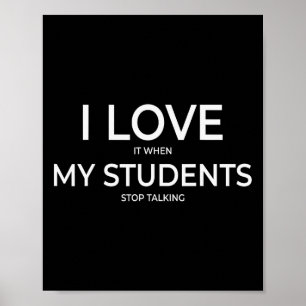Ich liebe es, wenn meine Schüler aufhören, über di Poster