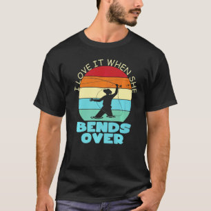 Ich liebe es, wenn sie sich beim Fliegenfischen bü T-Shirt