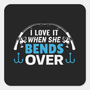 Ich Liebe es, wenn sie sich rüberbeugt Quadratischer Aufkleber