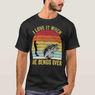 Ich Liebe es, wenn sie über den Hasen fischen will T-Shirt