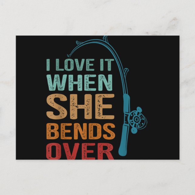 Ich Liebe es, wenn sie überschwemmt, sonnige Fisch Postkarte (Vorderseite)